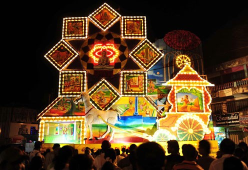 Lighting Decoration In Sri Lanka During Vesak Festival