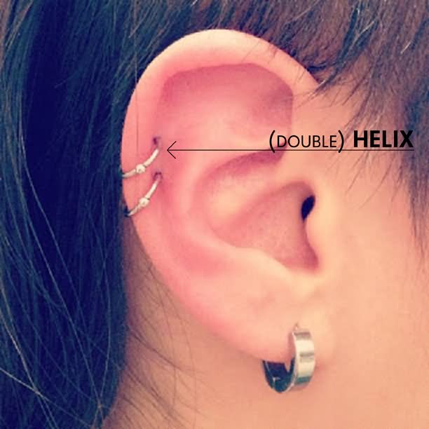 Lobe And Dual Cartilage Piercing
