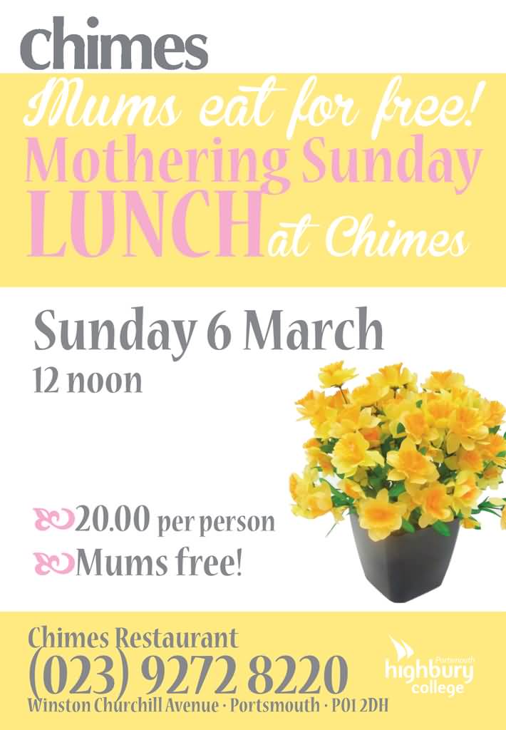 Mothering Sunday Lunch At Chimes