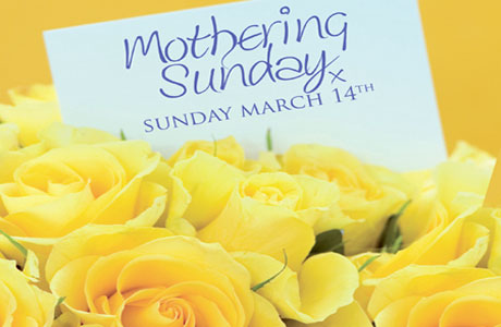 Mothering Sunday March 14th Card With Flowers