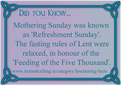 Mothering Sunday Was Known As Refreshment Sunday
