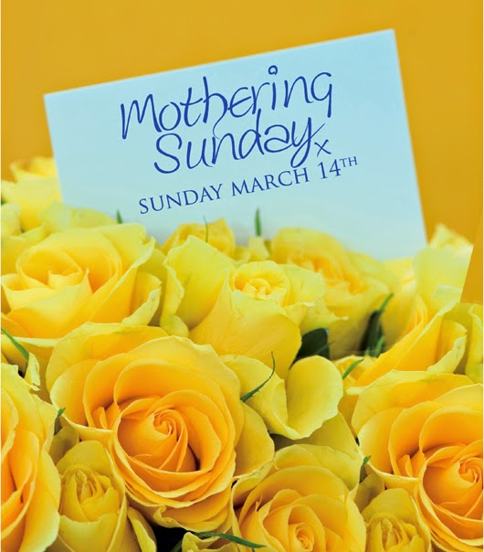 Mothering Sunday Wishes Card With Yellow Rose Flowers