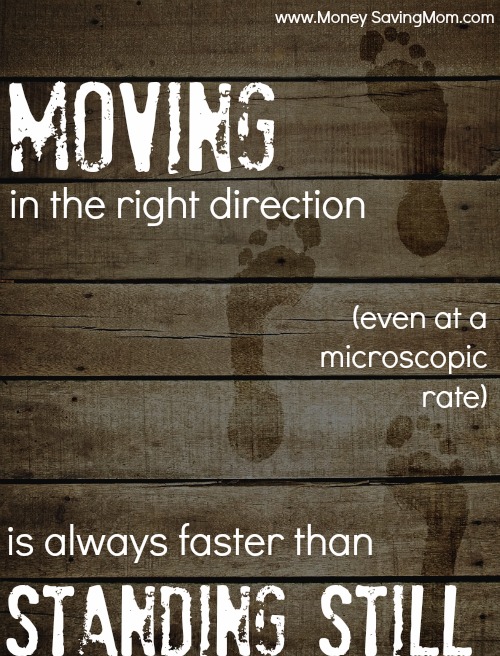 Moving in the right direction (even at a microscopic rate) is always faster than standing still