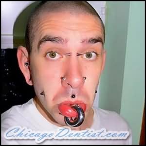 Multiple Face And Lip Body Piercing