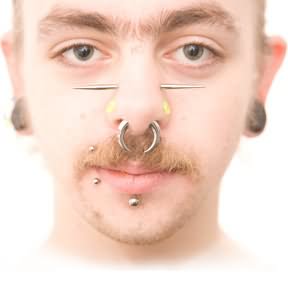 Multiple Face Body Piercing For Men