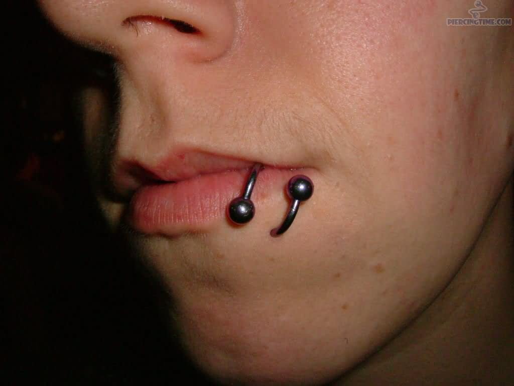 Nice Spiral Lip Piercing For Girls