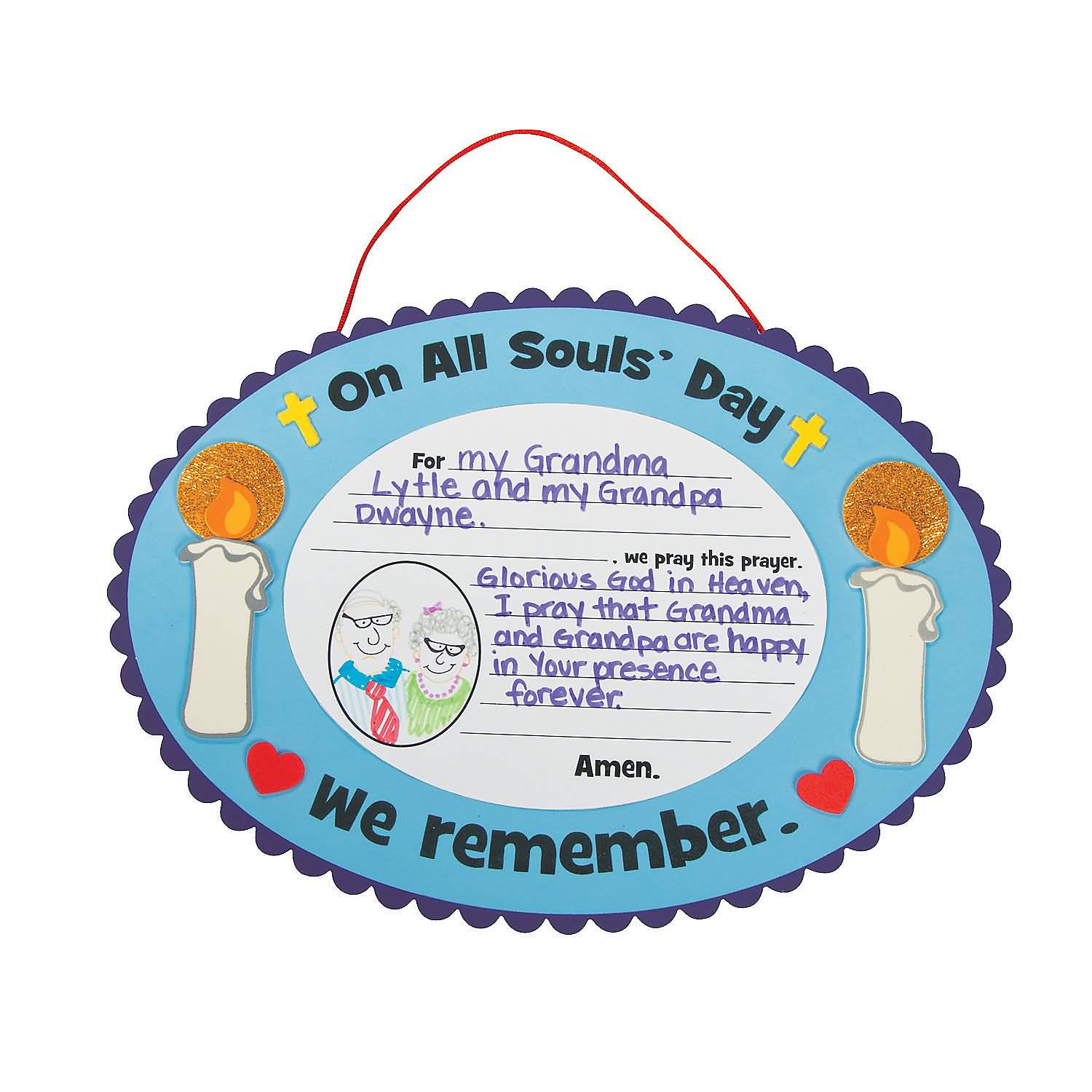 On All Souls Day We Remember Hanging Card