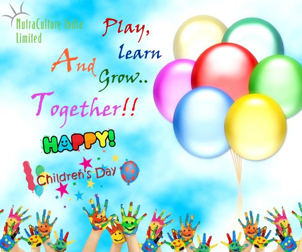 Play, Learn And Grow Together Happy Children's Day India 14th November