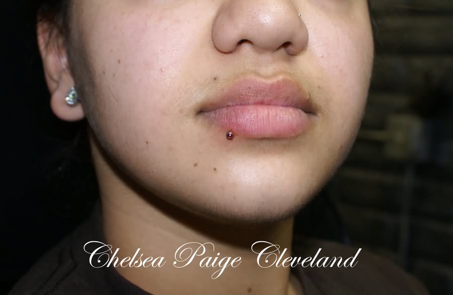 Right Ear and Lip Piercing For Girls