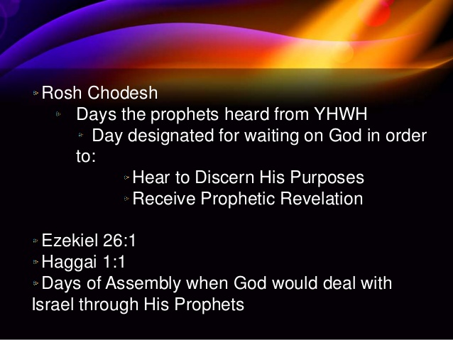 Rosh Chodesh Days The Prophets Heard From WH