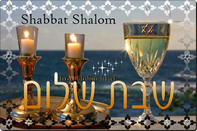 Shabbat Shalom Wishes With Golden Candles With And Wine Glass