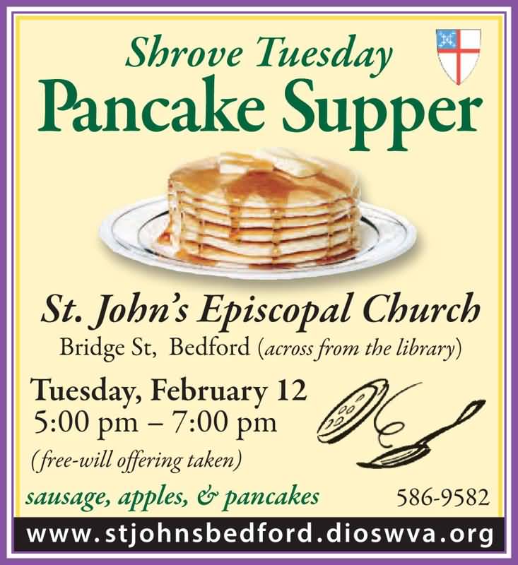 Shrove Tuesday Pancake Supper Poster