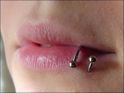 Spiral Lip Piercing For Girls