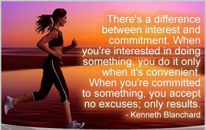 There's a difference between interest and commitment. When you're interested in doing something, you do it only when ... Kenneth Blanchard