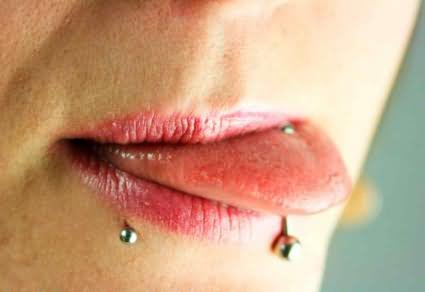Tongue And Lips Piercing