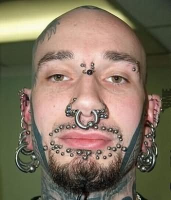 Unusual Body Face Piercing