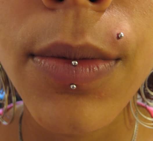 Vertical Lip Piercings For Young Girls