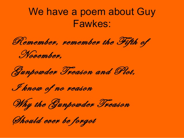 We Have A Poem About Guy Fawkes