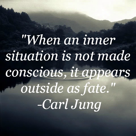 When an inner situation is not made conscious, it appears outside as fate. Carl Jung