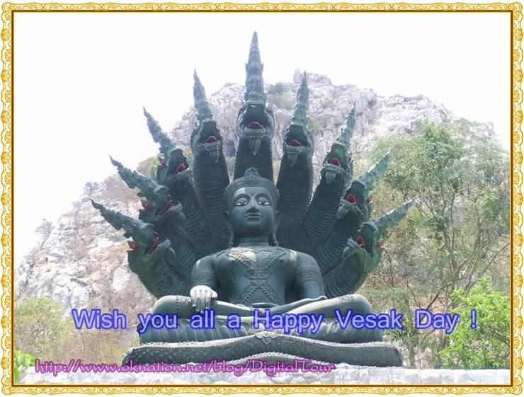 Wish You All A Happy Vesak Day Lord Buddha Idol