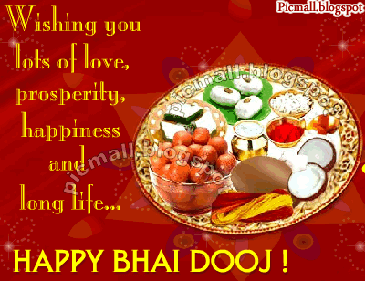Wishing You Lots Of Love, Prosperity, Happiness And Long Life Happy Bhai Dooj Glitter Picture