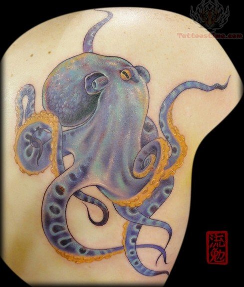 Wonderful Japanese Octopus Tattoo Design