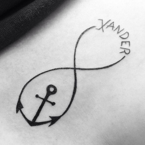 Xander Infinity With Anchor Tattoo Design