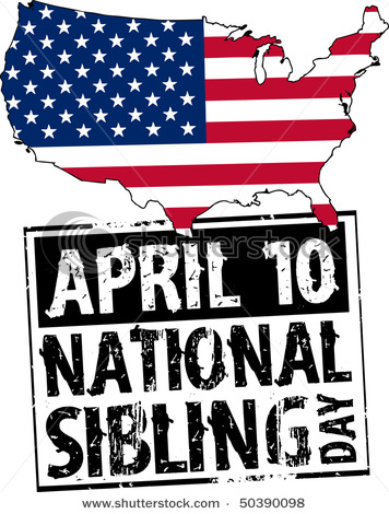 April 10 National Siblings Day American Map