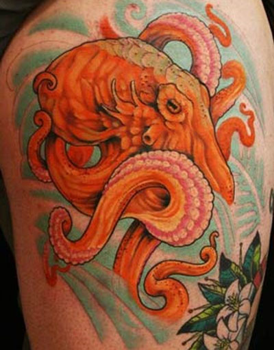 Attractive Octopus Tattoo Design For Shoulder