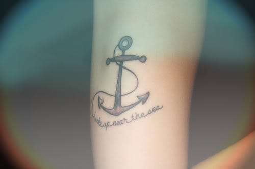 Attractive Pirate Anchor Tattoo Design For Half Sleeve