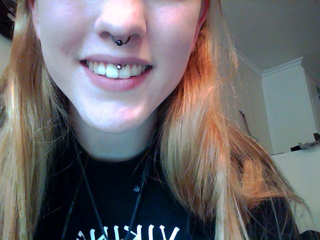 Beautiful Girl With Septum And Smiley Piercing