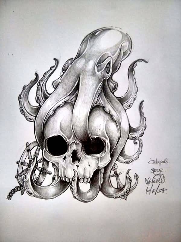 LuLaRoe TC OS  ~ Sailor ~ Nautical ~ Anchor ~ Tattoo Art ~ Snake ~ Skull Octopus