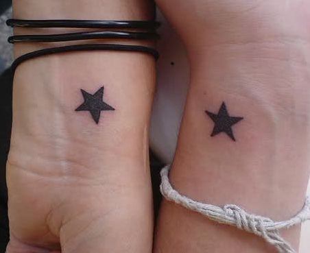 Black Star Tattoos On Wrist