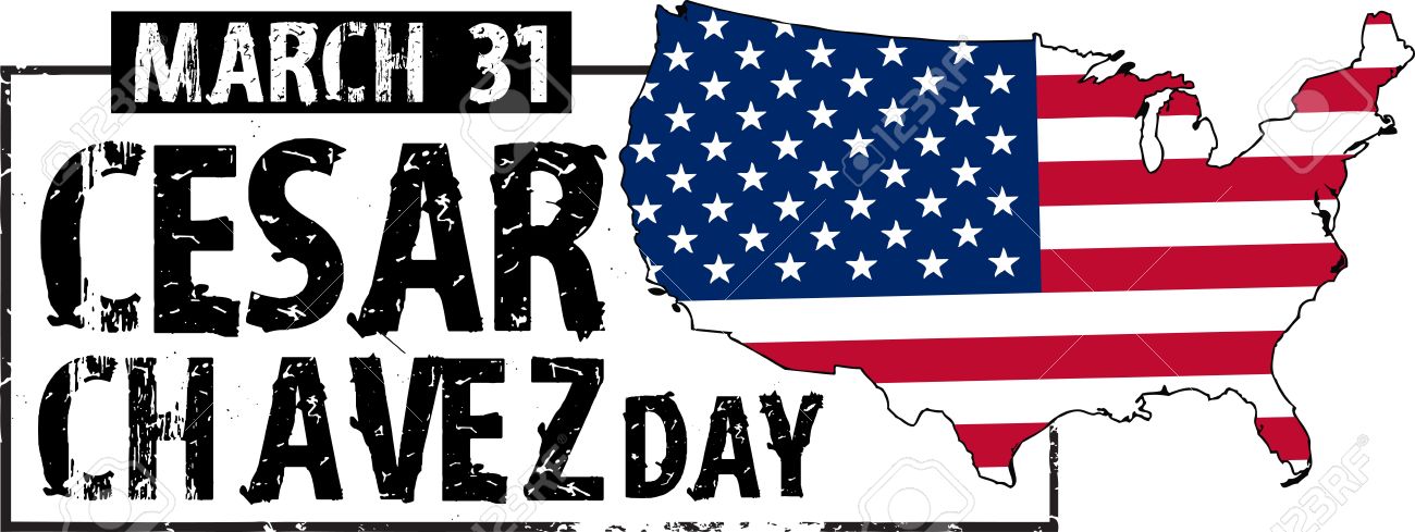 Cesar Chavez Day March 31 American Flag Map Picture