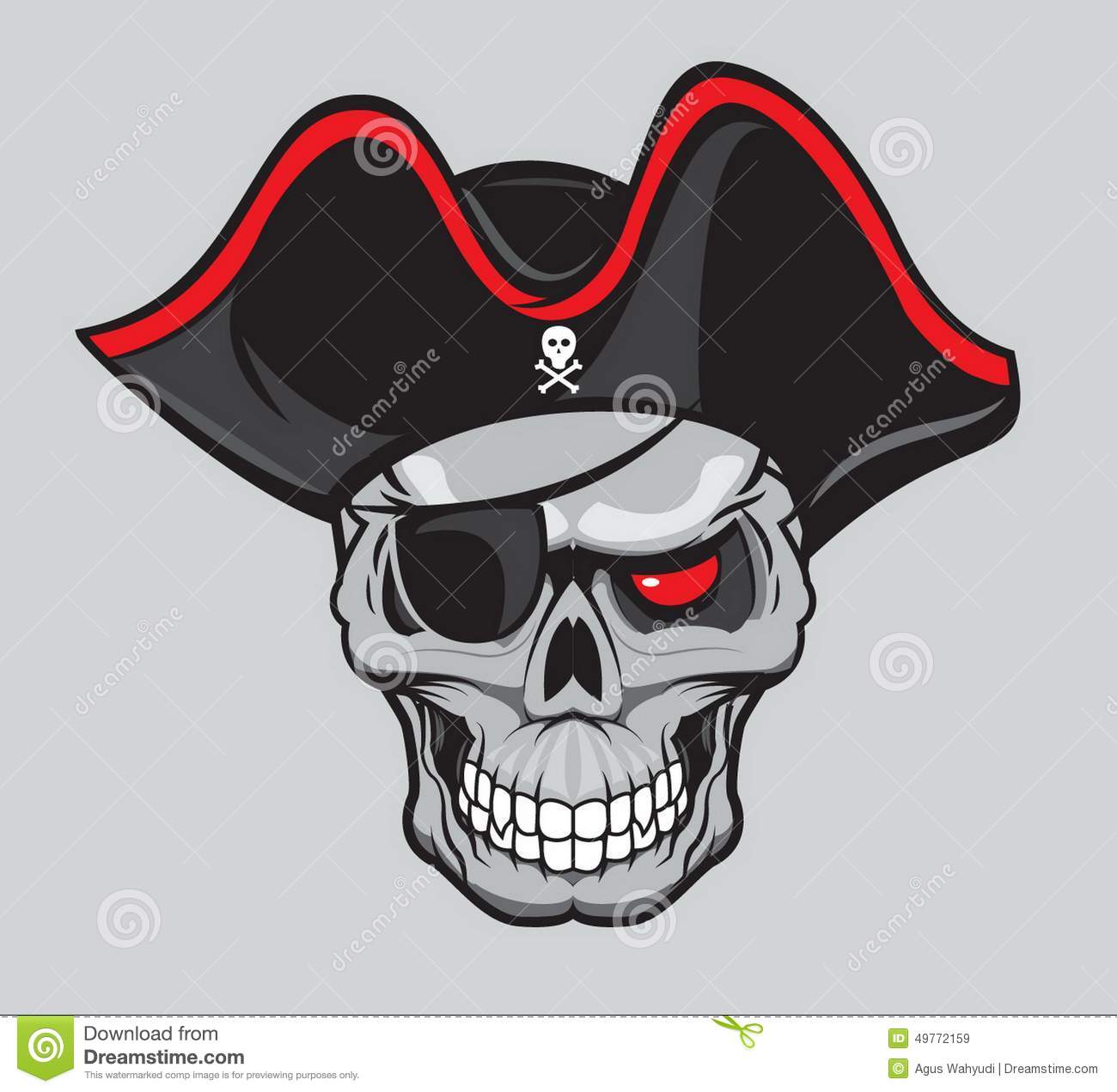 Classic Pirate Skull Tattoo Design