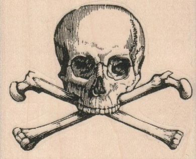 Classic Pirate Skull With Crossbone Tattoo Design