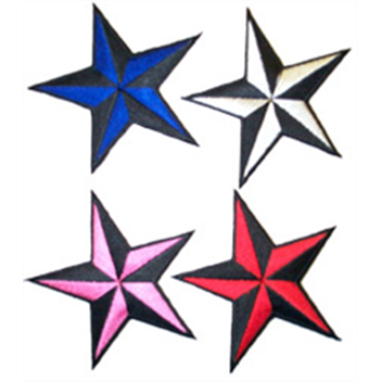 Colored Nautical Star Tattoos Designs