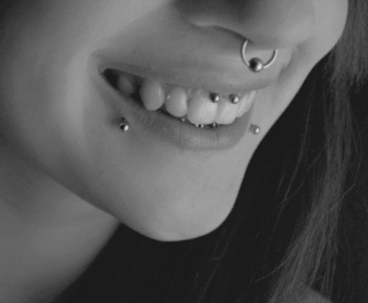 Cute Septum And Smiley Piercing For Girls