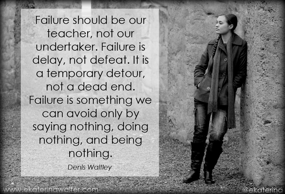 Failure should be our teacher, not our undertaker. Failure is delay, not defeat. It is a temporary detour, not a dead end. Failure is something we can avoid only by saying... Denis Waitley