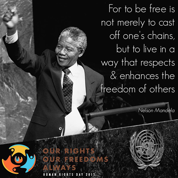 For to be free is not merely to cast off one's chains, but to live in a way that respects and enhances the freedom of others. Nelson Mandela