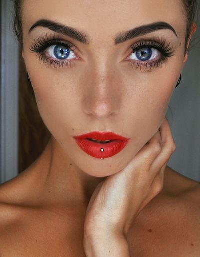 Girl With Labret Piercing
