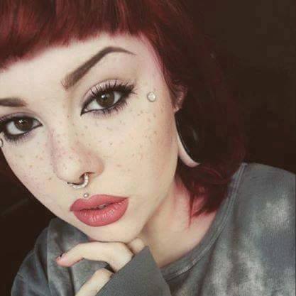Girl With Medusa And Septum Piercing