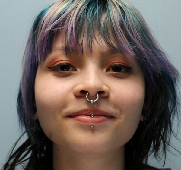 Girl With Medusa And Vertical Labret Piercing