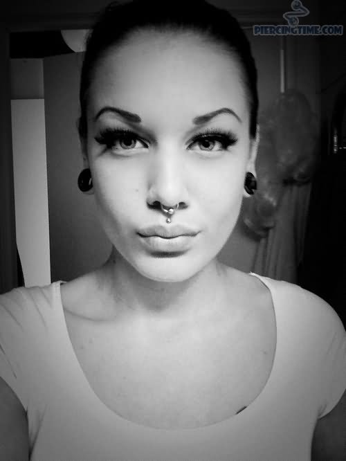 Girl With Simple Medusa Piercing