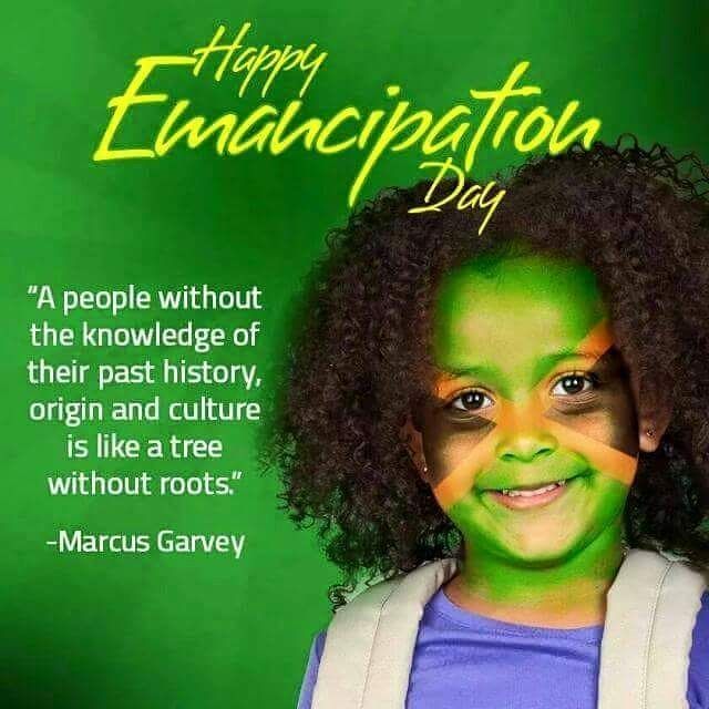 Happy Emancipation Day Kid With Jamaica Flag Face Paint