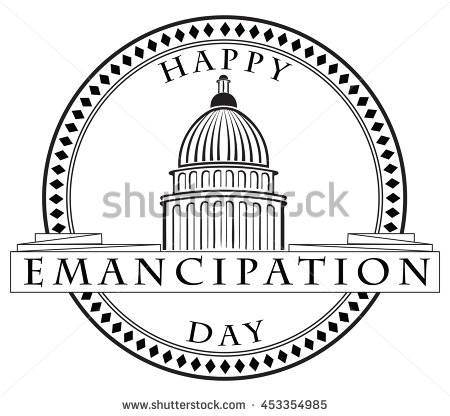 Happy Emancipation Day White House Vector Illustration