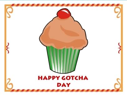 Happy Gotcha Day Cupcake