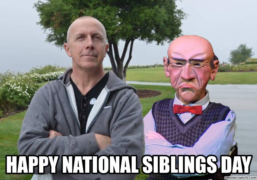 Happy National Siblings Day Funny Picture