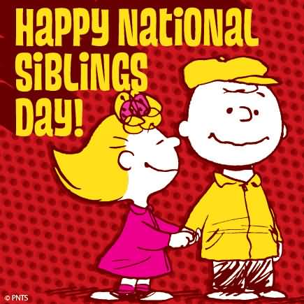 Happy National Siblings Day Greeting Card