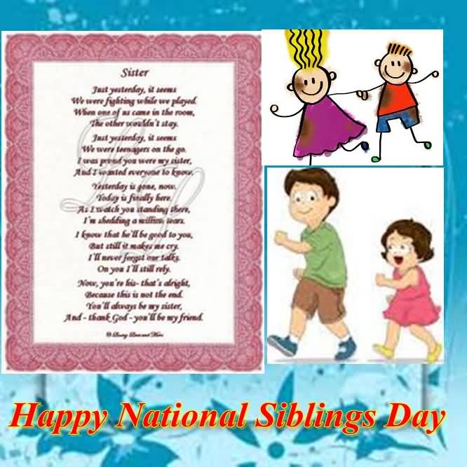 Happy National Siblings Day Greetings